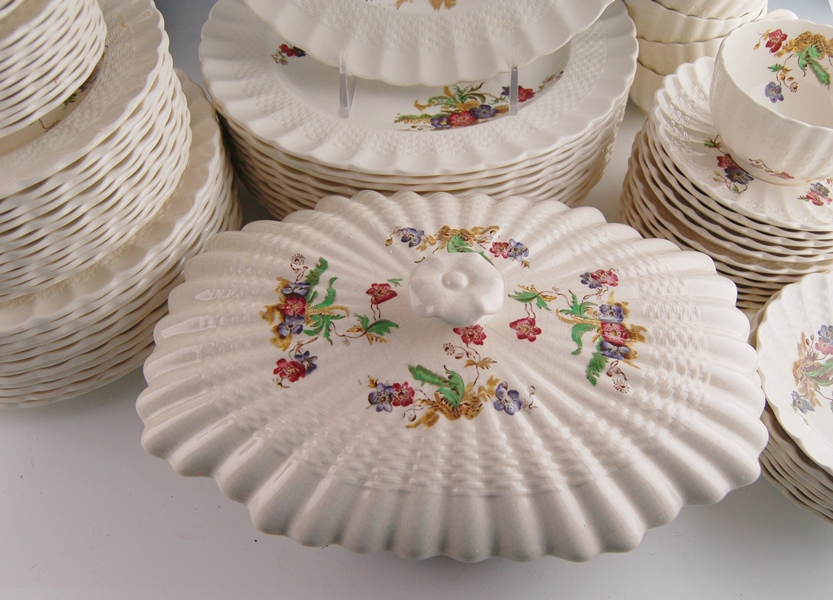 Spode Copeland China "Wicker Lane" Set of Ten