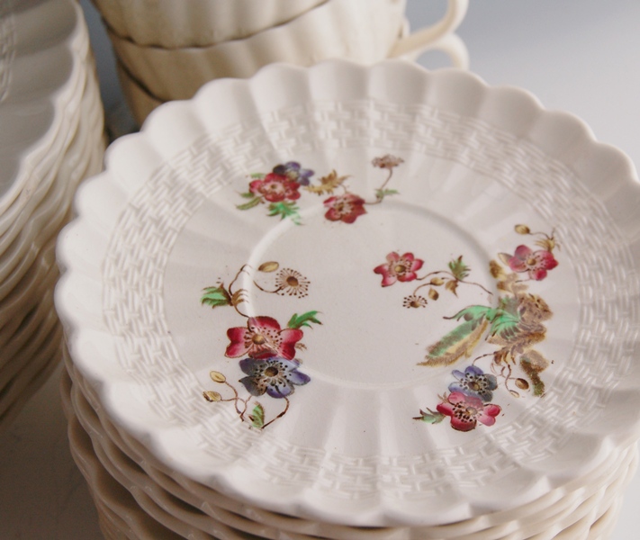 Spode Copeland China "Wicker Lane" Set of Ten