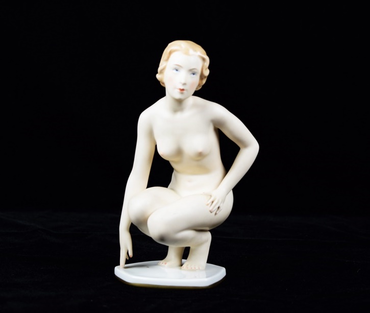 Circa 1940s Alka Kunst West Germany Nude Porcelain Figure