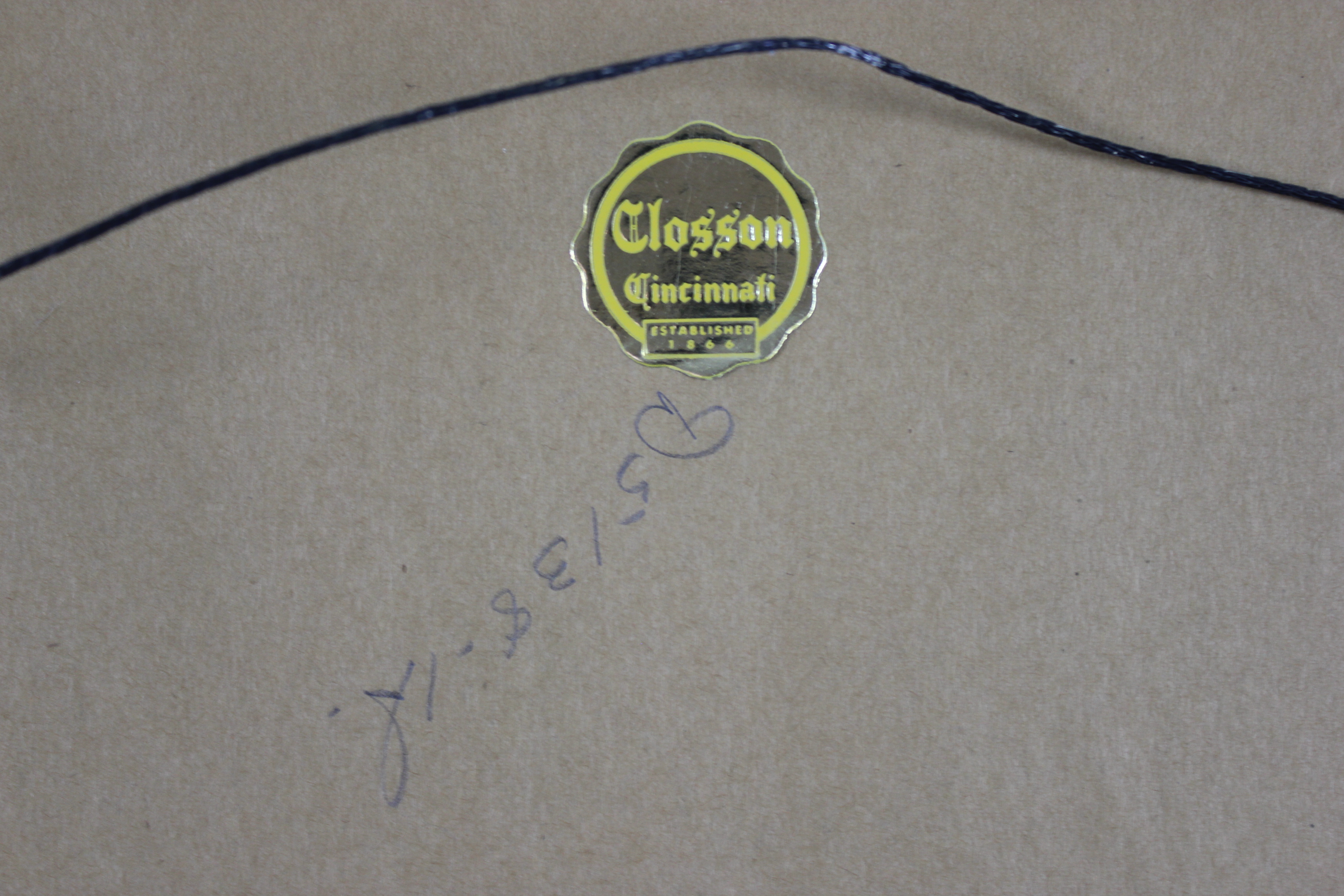 Print of a 19th Century Folk Art Portrait, Framed by Closson's