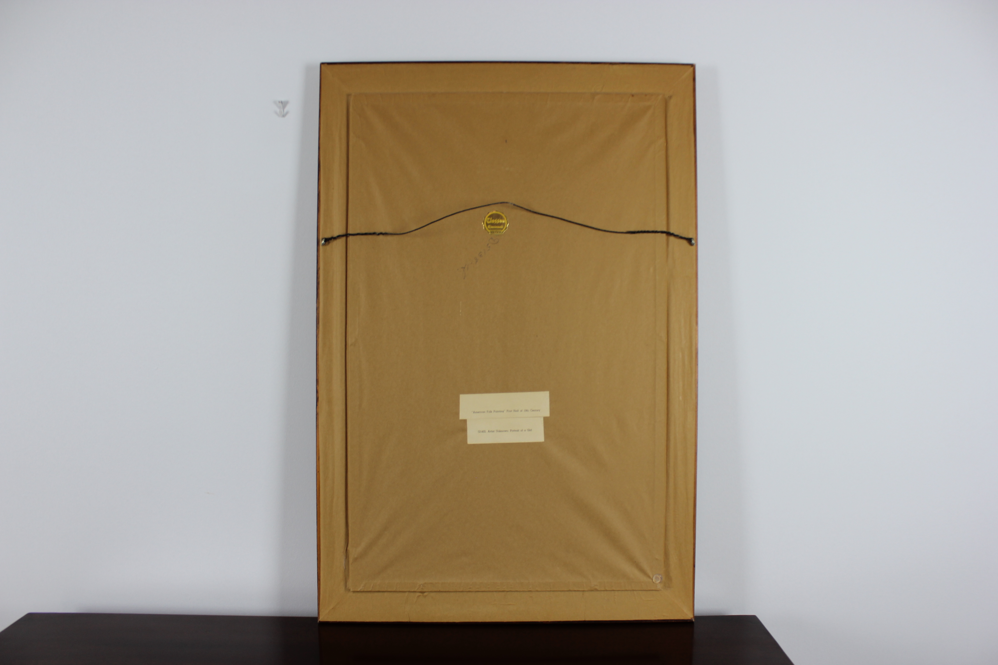 Print of a 19th Century Folk Art Portrait, Framed by Closson's