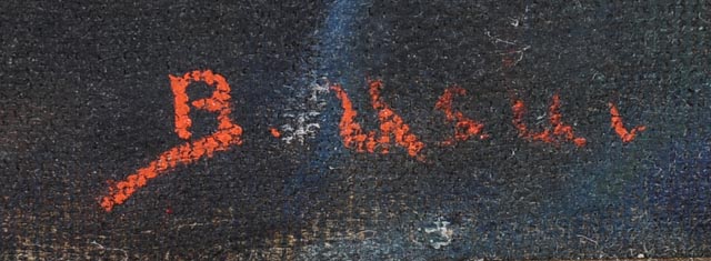 Original Bumpei Usui Oil Painting