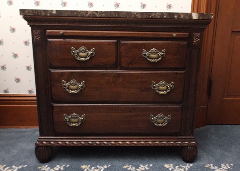Kincaid Kings Road Collection Marble Top Four Drawer Dresser