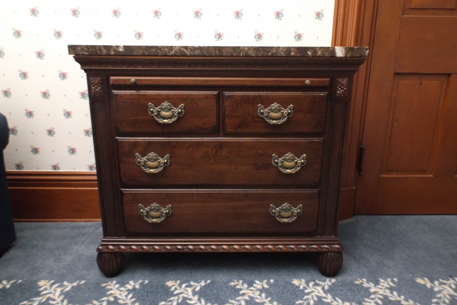 Kincaid Kings Road Collection Marble Top Four Drawer Dresser