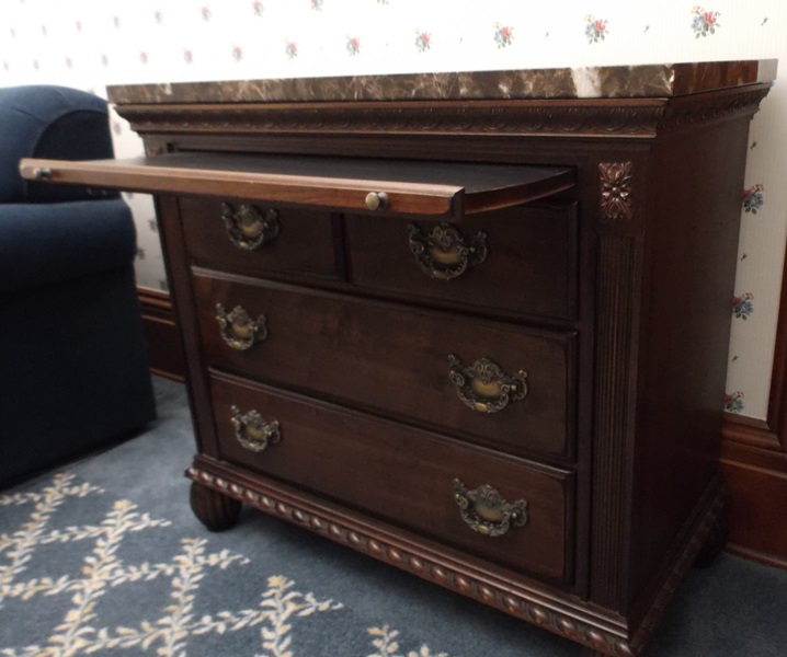 Kincaid Kings Road Collection Marble Top Four Drawer Dresser