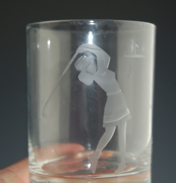 Golf Tumbers and Glass Swizzle Sticks