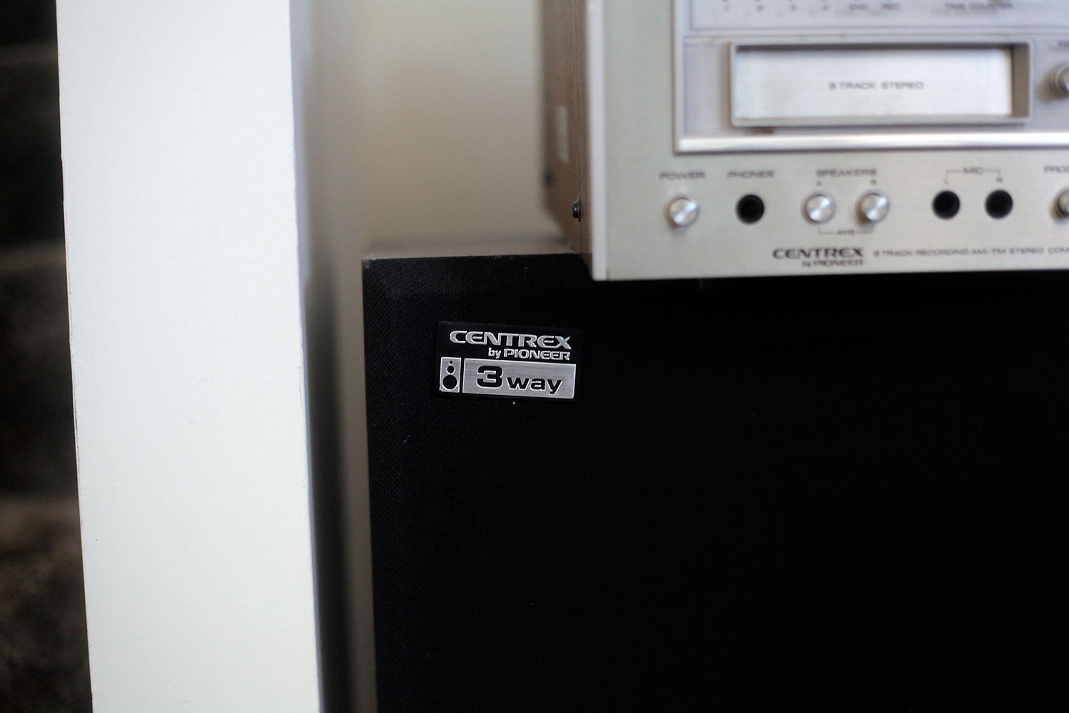 Centrex Stereo System with Eight-Track Player and Two Speakers