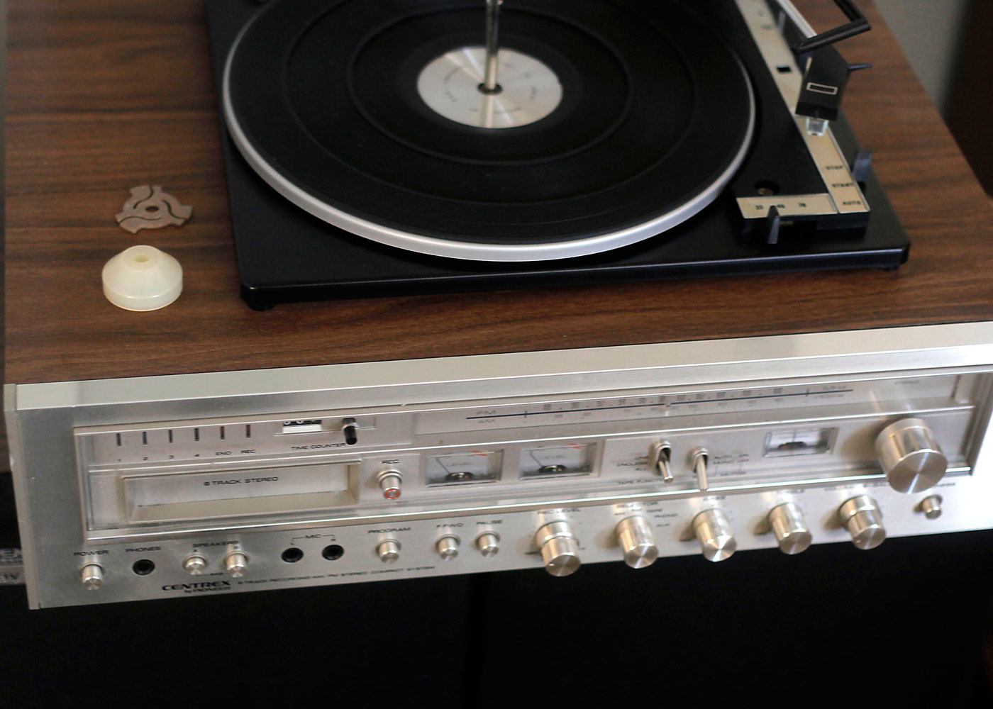 Centrex Stereo System with Eight-Track Player and Two Speakers