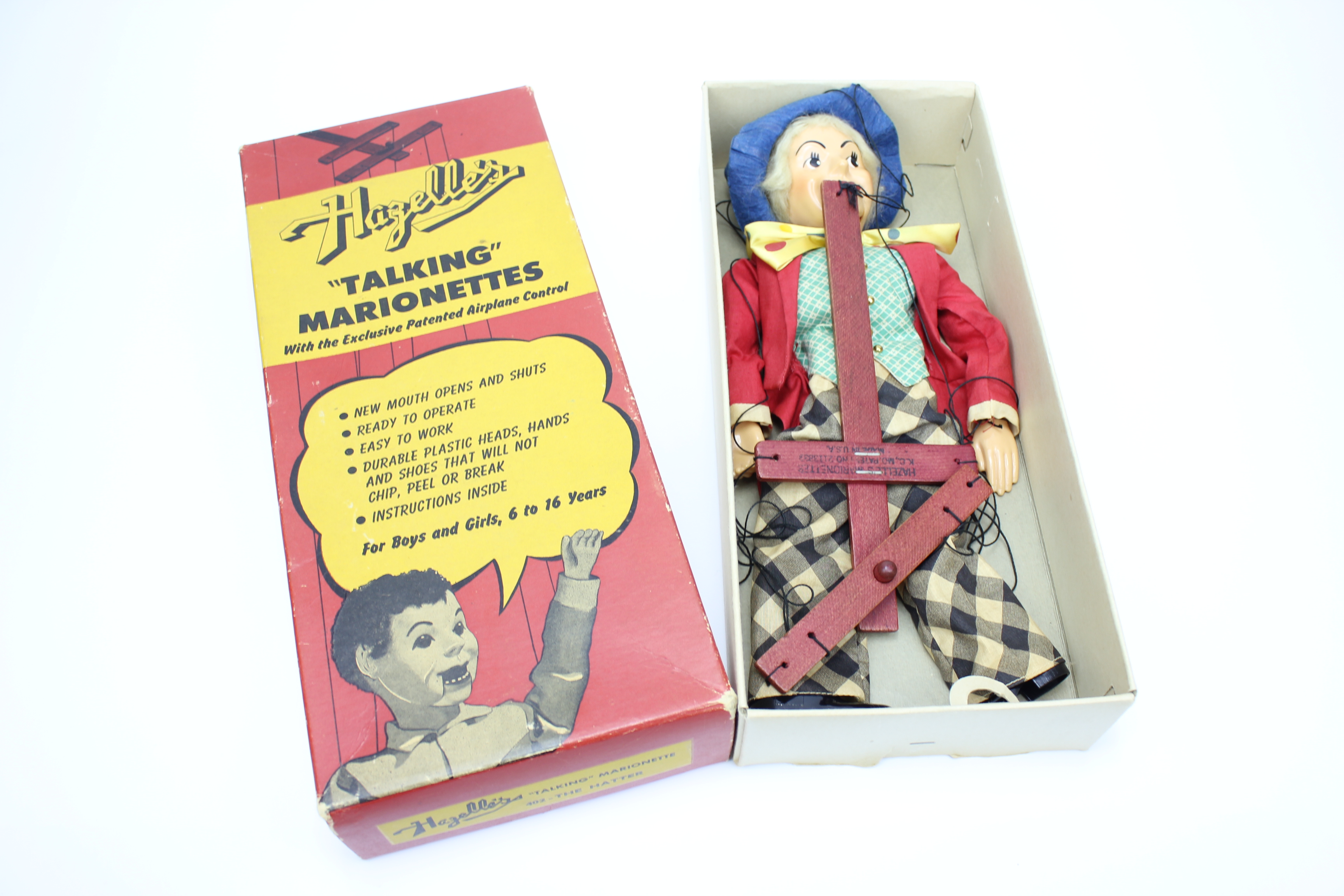 Original Hazelle's Marionette String Puppet "The Hatter"