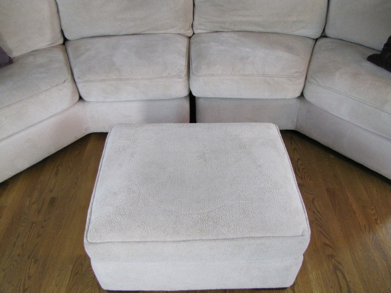 Down Filled Arhaus Sectional Sofa with Ottoman