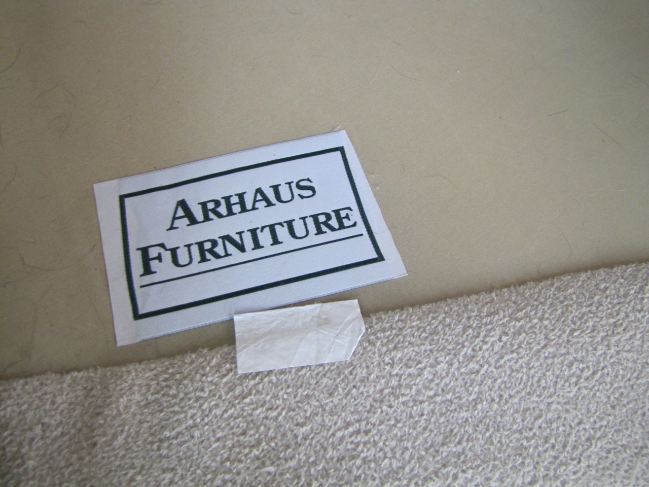 Down Filled Arhaus Sectional Sofa with Ottoman