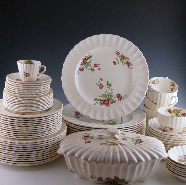 Spode Copeland China "Wicker Lane" Set of Ten
