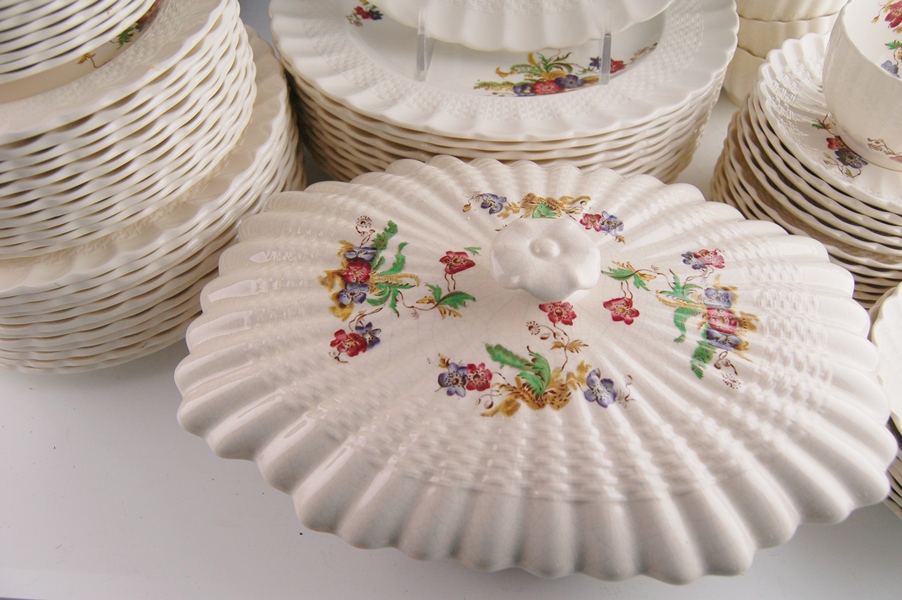 Spode Copeland China "Wicker Lane" Set of Ten