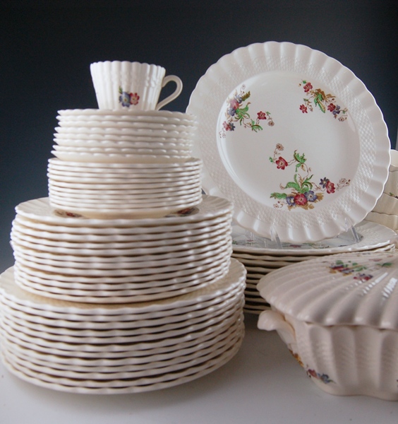 Spode Copeland China "Wicker Lane" Set of Ten