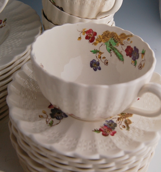 Spode Copeland China "Wicker Lane" Set of Ten