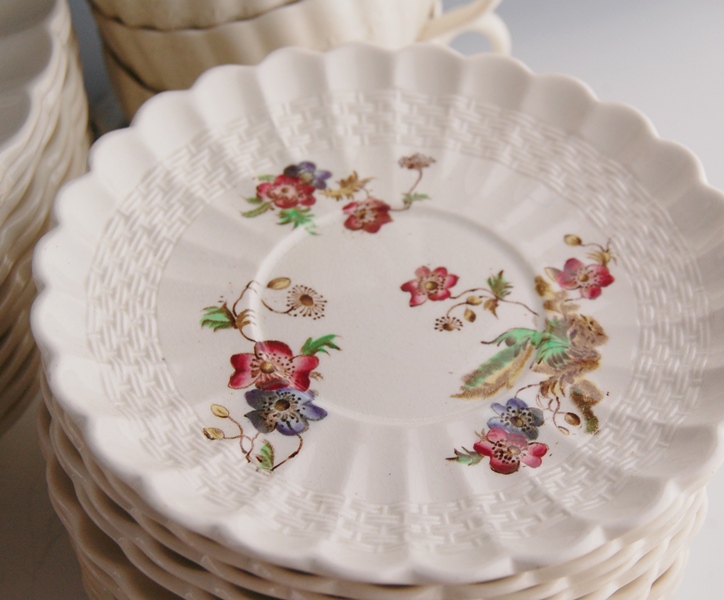Spode Copeland China "Wicker Lane" Set of Ten