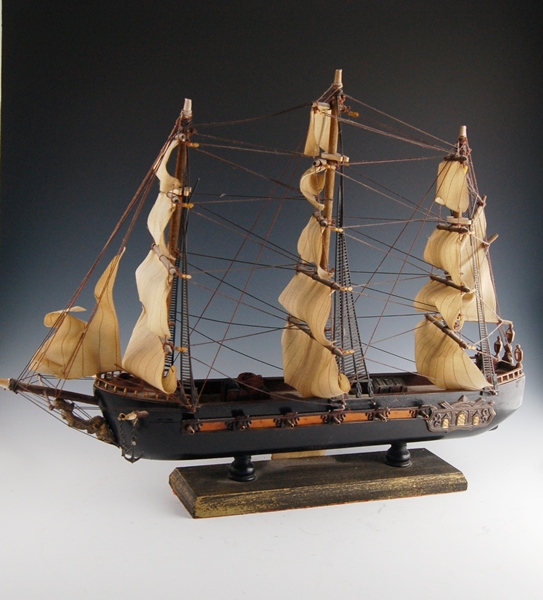 Vintage Spanish 16th Century Model of Frigate
