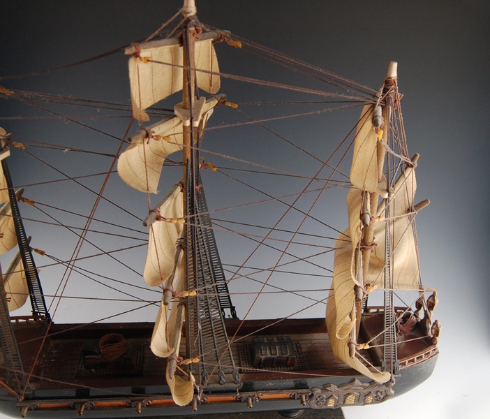 Vintage Spanish 16th Century Model of Frigate