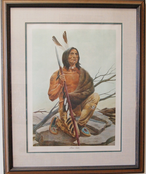 John Ruthven Signed L/E "Miami Indian" Lithograph
