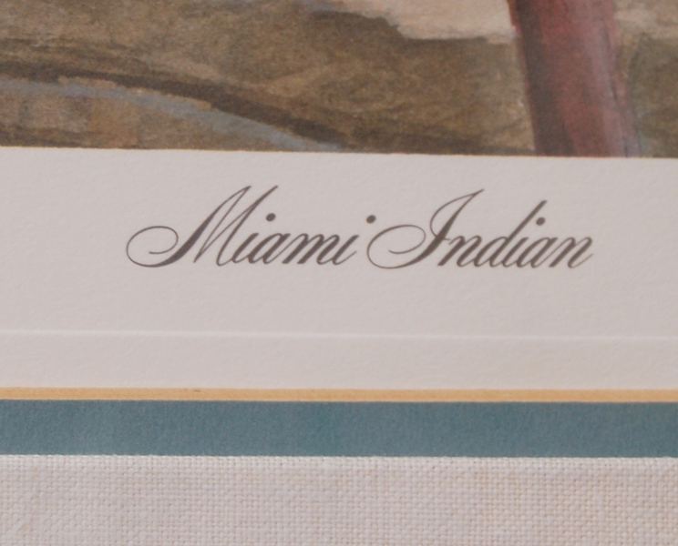 John Ruthven Signed L/E "Miami Indian" Lithograph