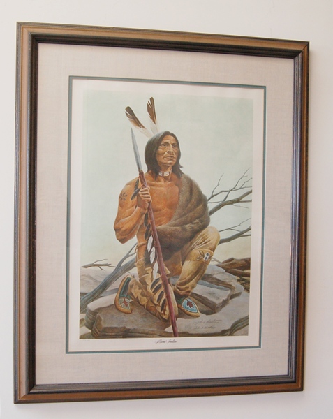 John Ruthven Signed L/E "Miami Indian" Lithograph