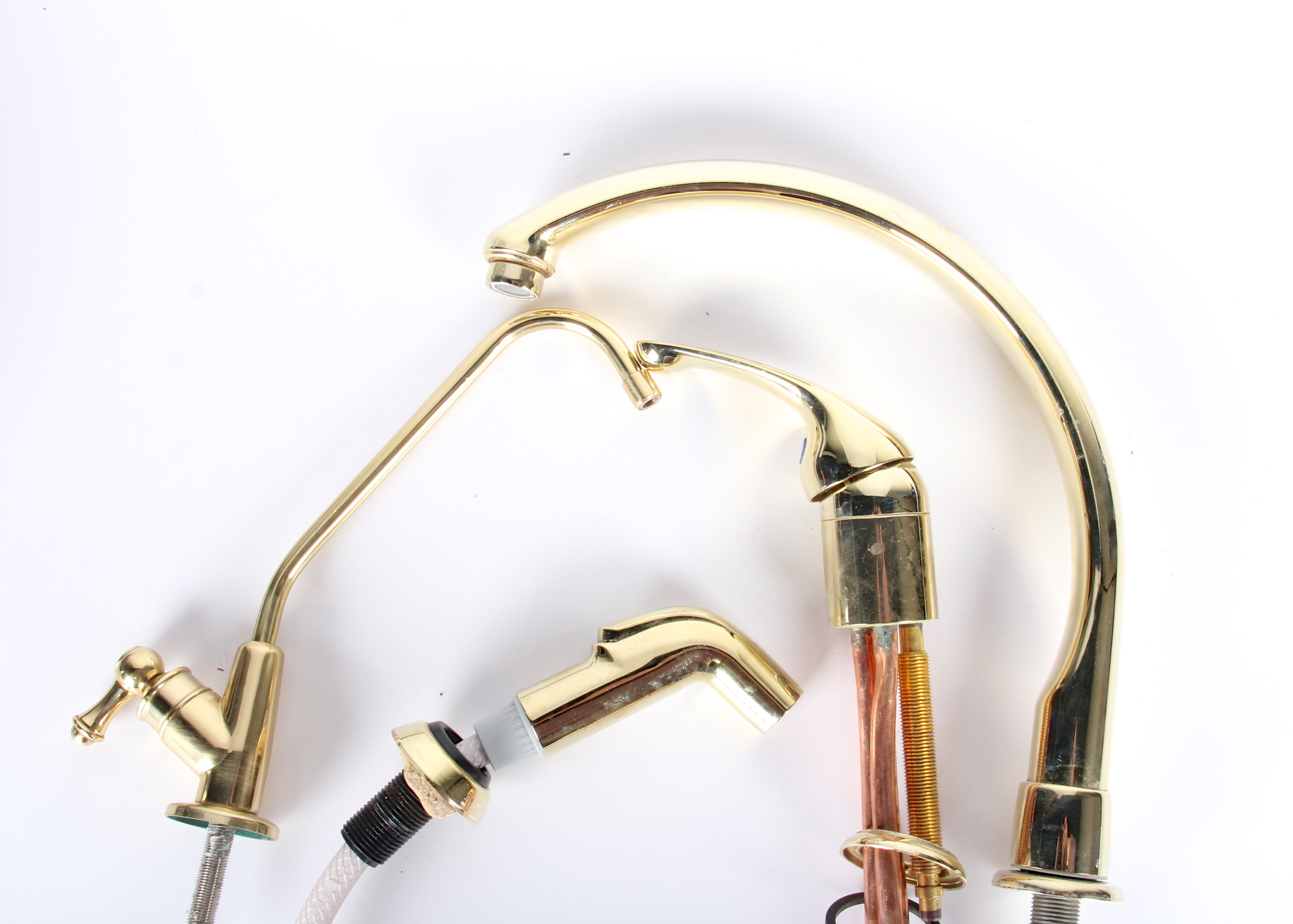 Brass Kitchen Faucet and Accessories