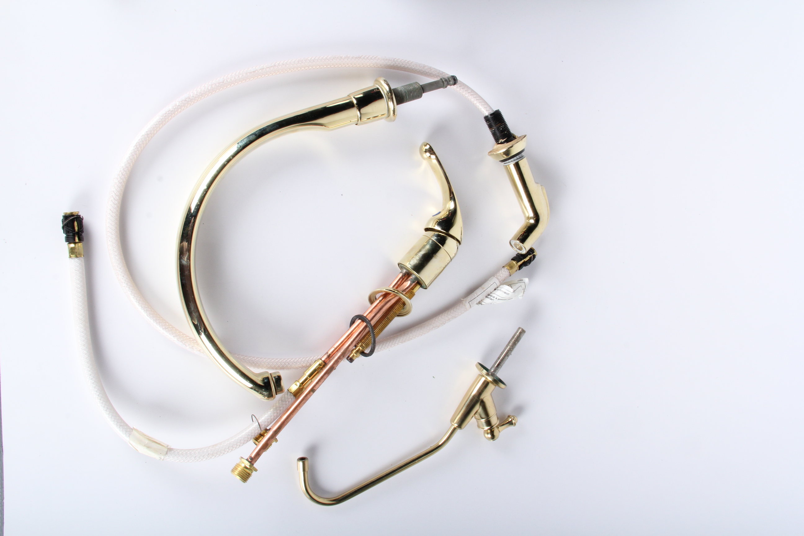 Brass Kitchen Faucet and Accessories