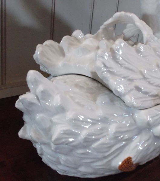 Cheslea House Port Royal Porcelain Swan Soup Tureen