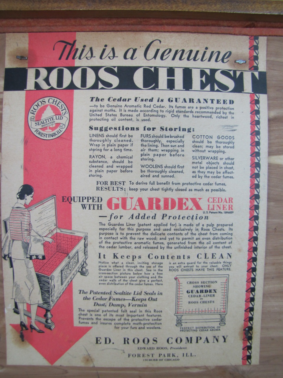 A Beautiful 1940s Roos Cedar Chest