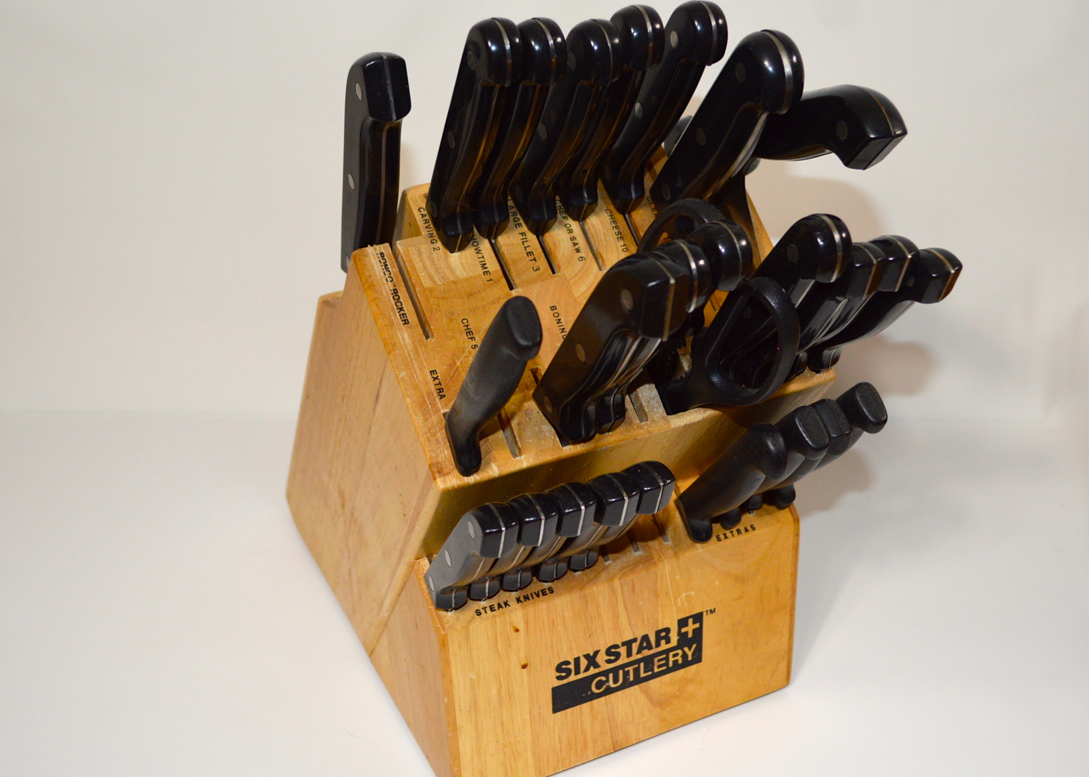 Six Star Cutlery Knife Block and Knife Set