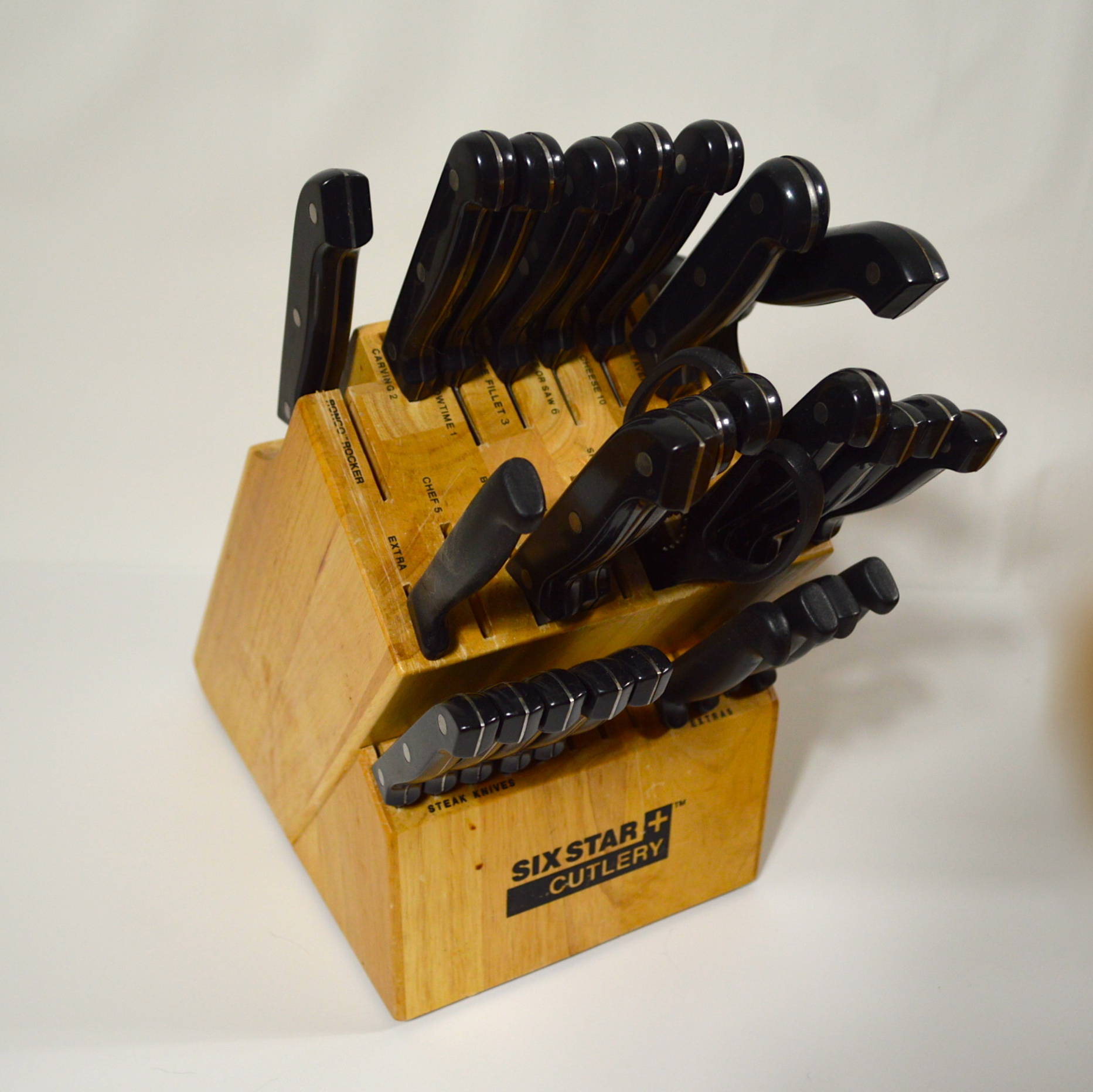 Six Star Cutlery Knife Block and Knife Set