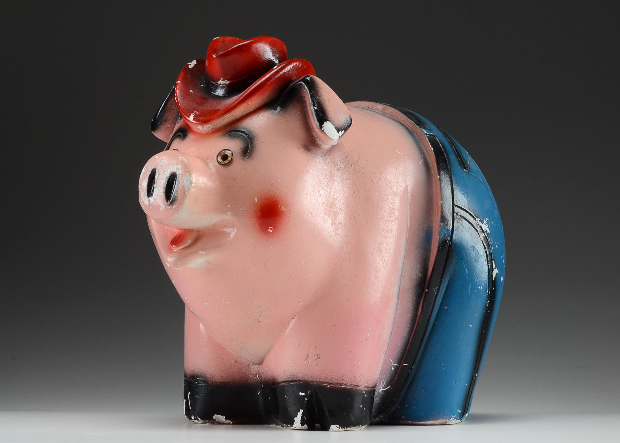Large Ceramic Pig Figurine