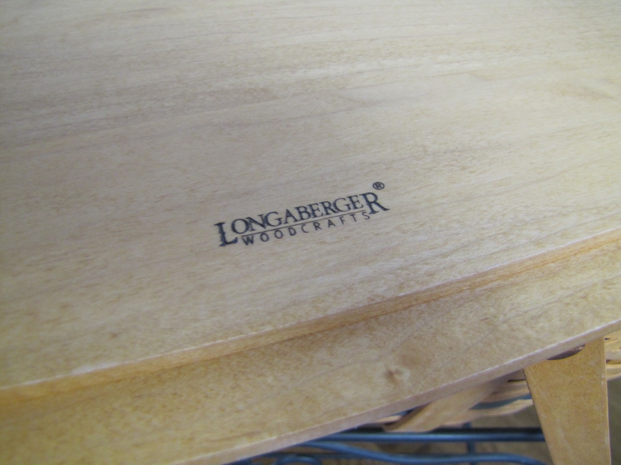 Longaberger Picnic Basket Set with Wrought Iron Stand and Inserts