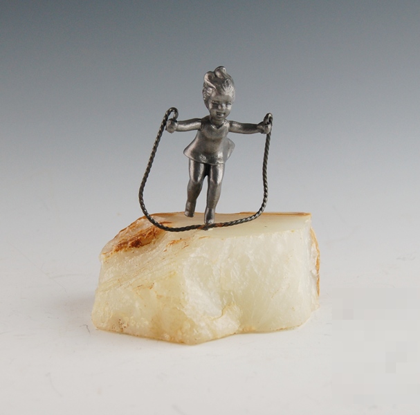 Marvin Wernick Child Jumping Rope Sculpture