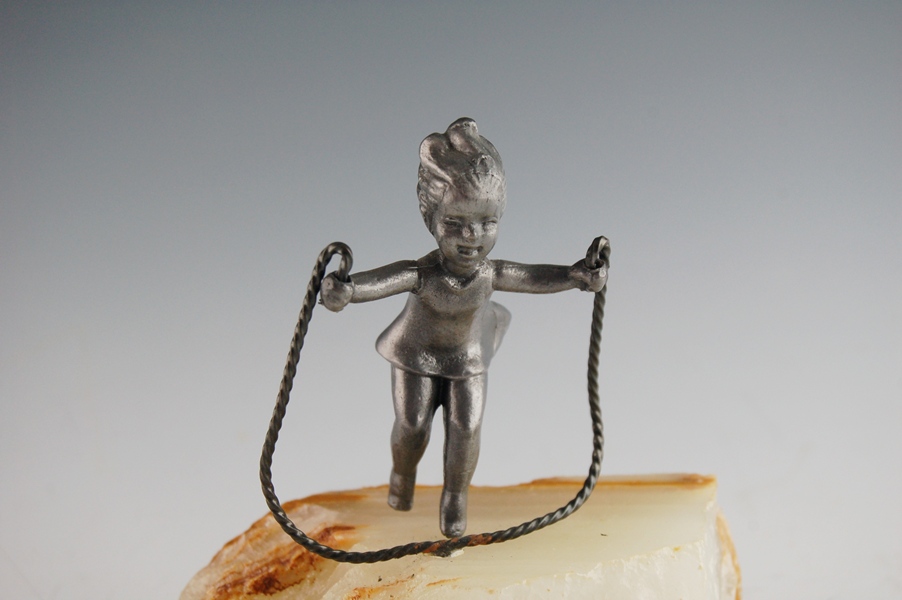 Marvin Wernick Child Jumping Rope Sculpture