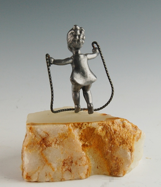 Marvin Wernick Child Jumping Rope Sculpture