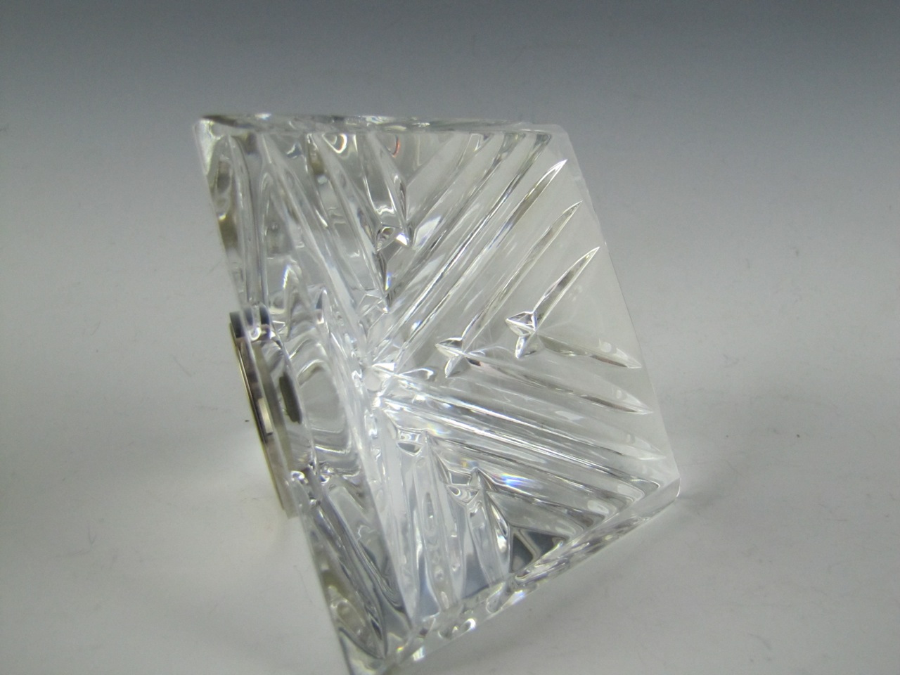 Waterford Crystal Pyramid Desk Clock