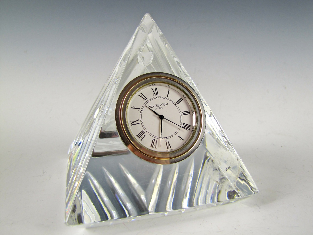 Waterford Crystal Pyramid Desk Clock