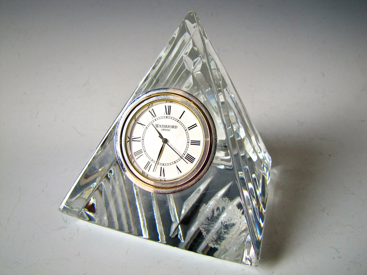 Waterford Crystal Pyramid Desk Clock | EBTH
