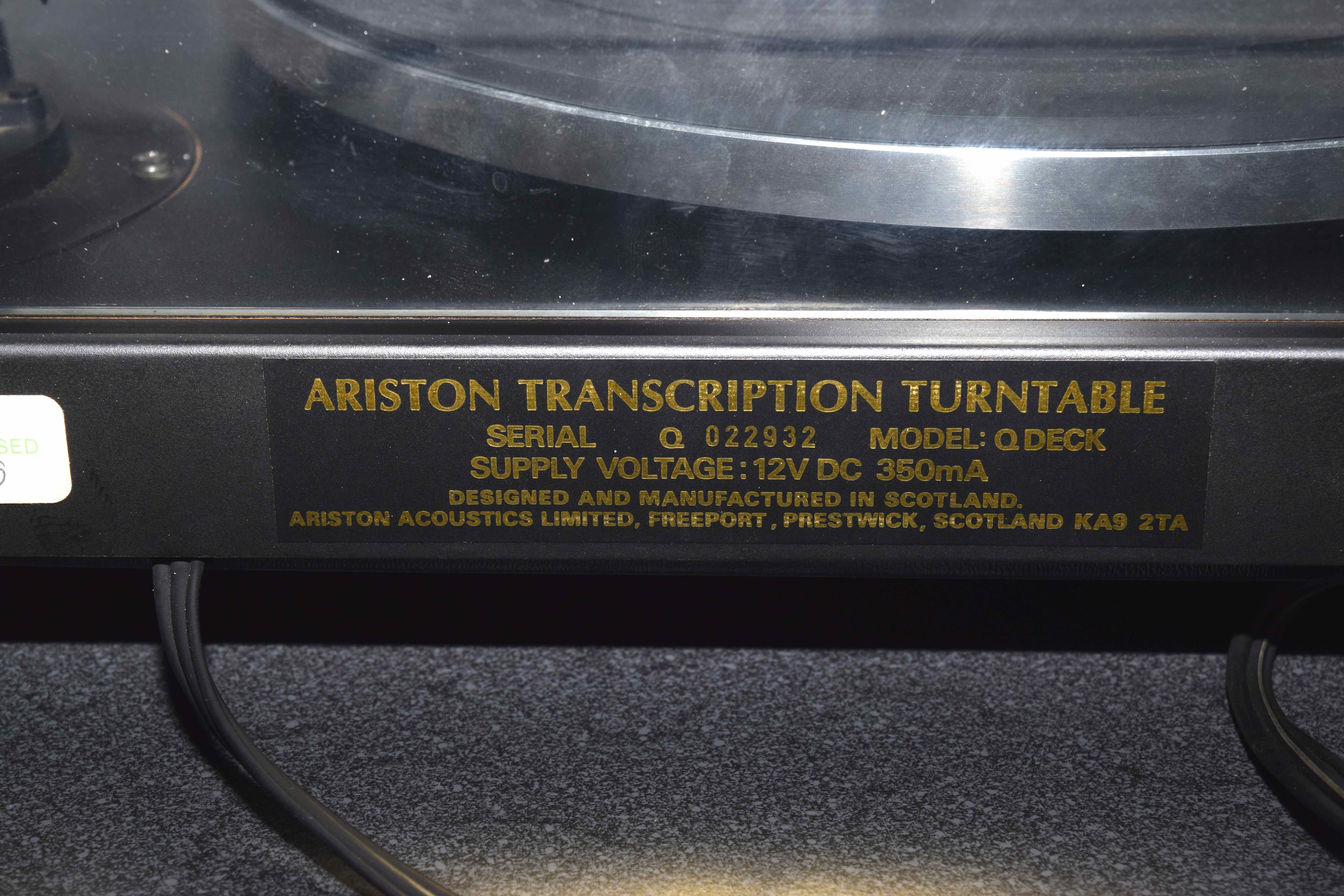 Ariston Q-Deck II Turntable