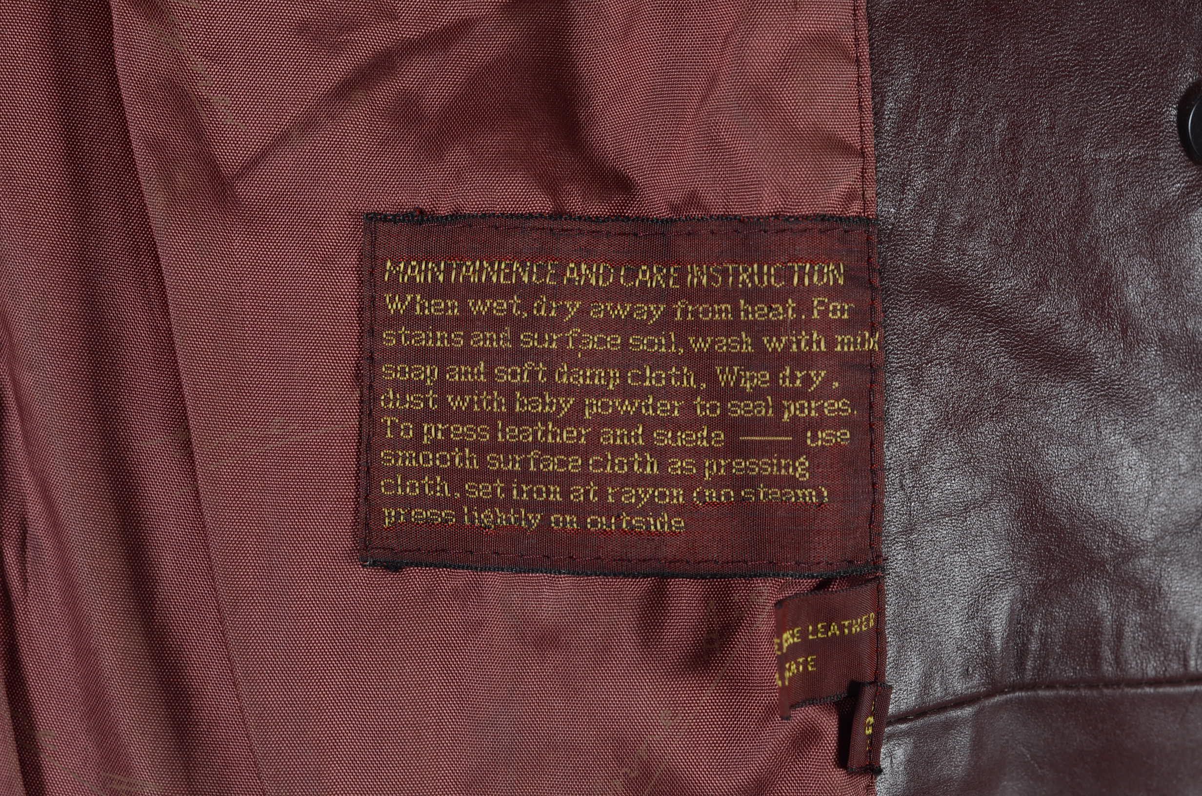 Etienne Aigner Burgundy Leather Jacket