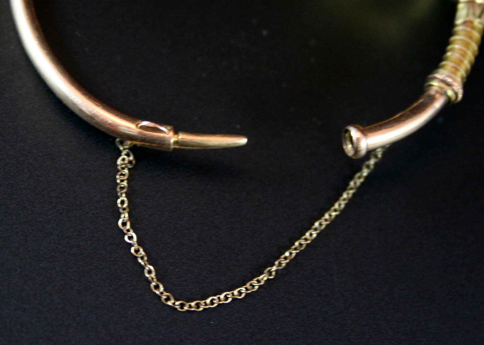 Gold Bracelet with Wrapped Gold Wire