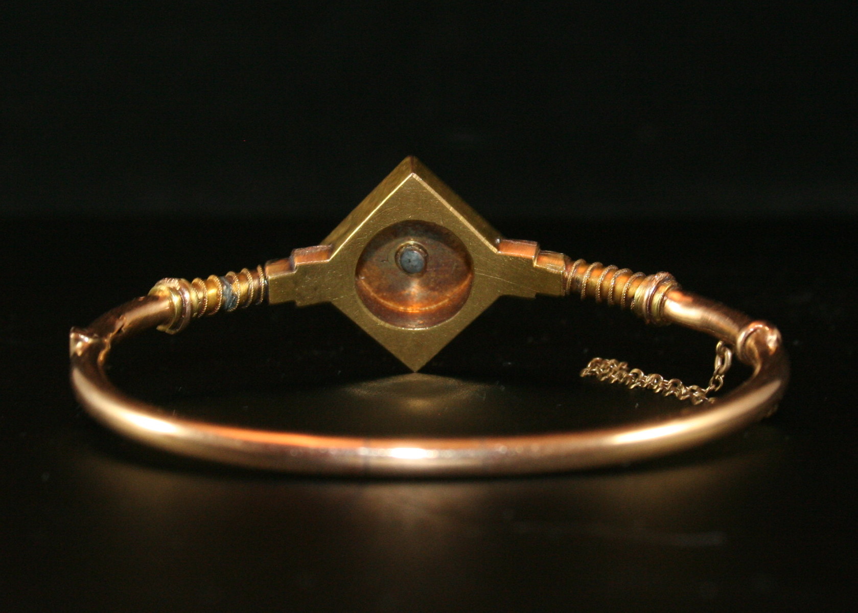 Gold Bracelet with Wrapped Gold Wire