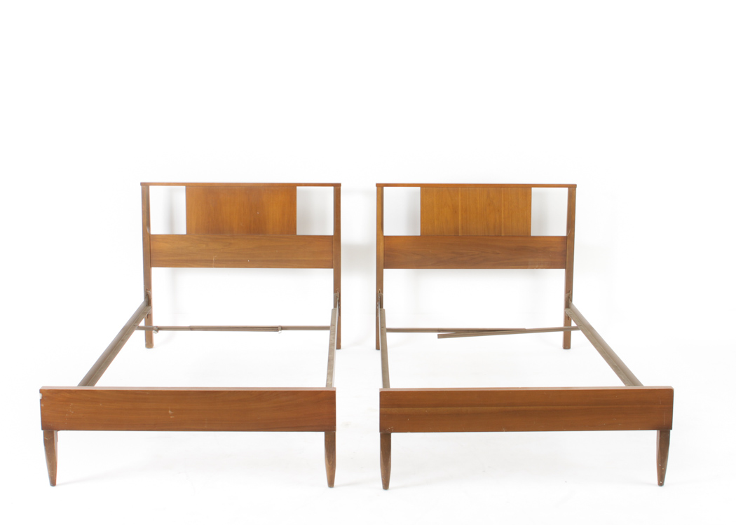 Pair of Mid Century Modern Twin Beds