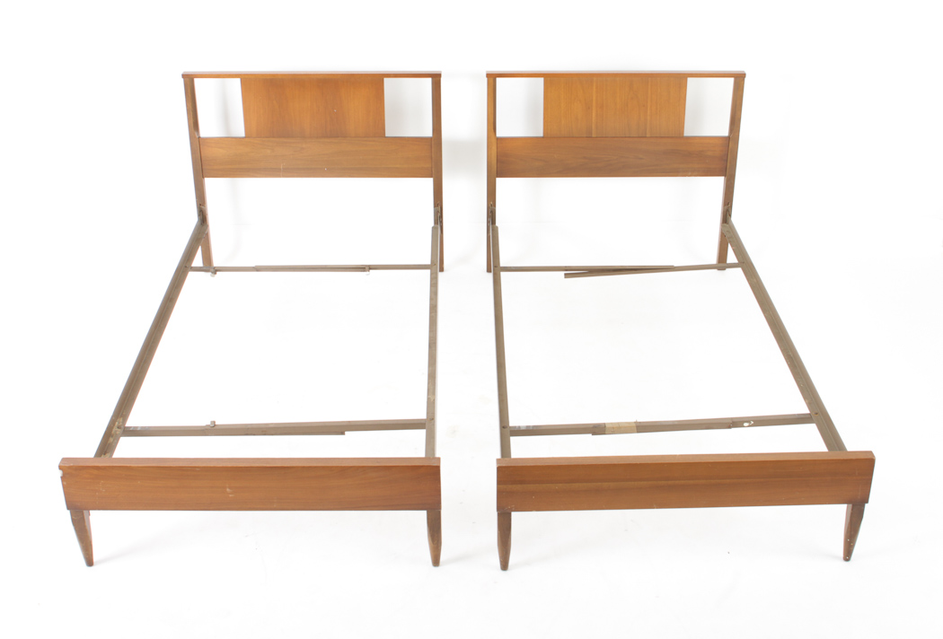 Pair of Mid Century Modern Twin Beds