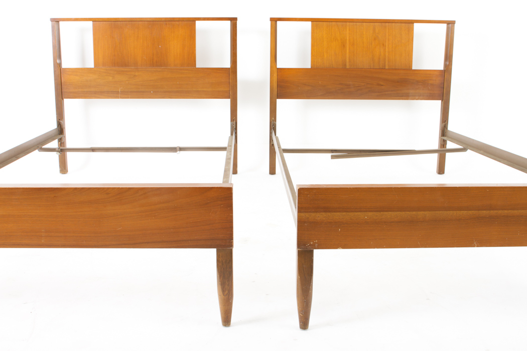 Pair of Mid Century Modern Twin Beds
