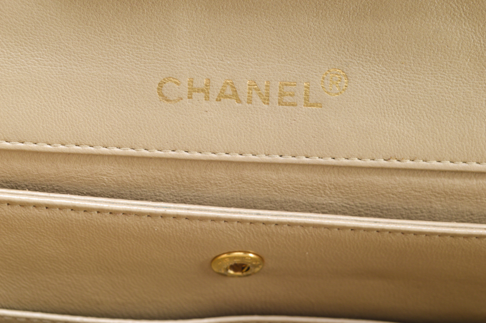 Chanel Designer Classic Flap Beige Bag