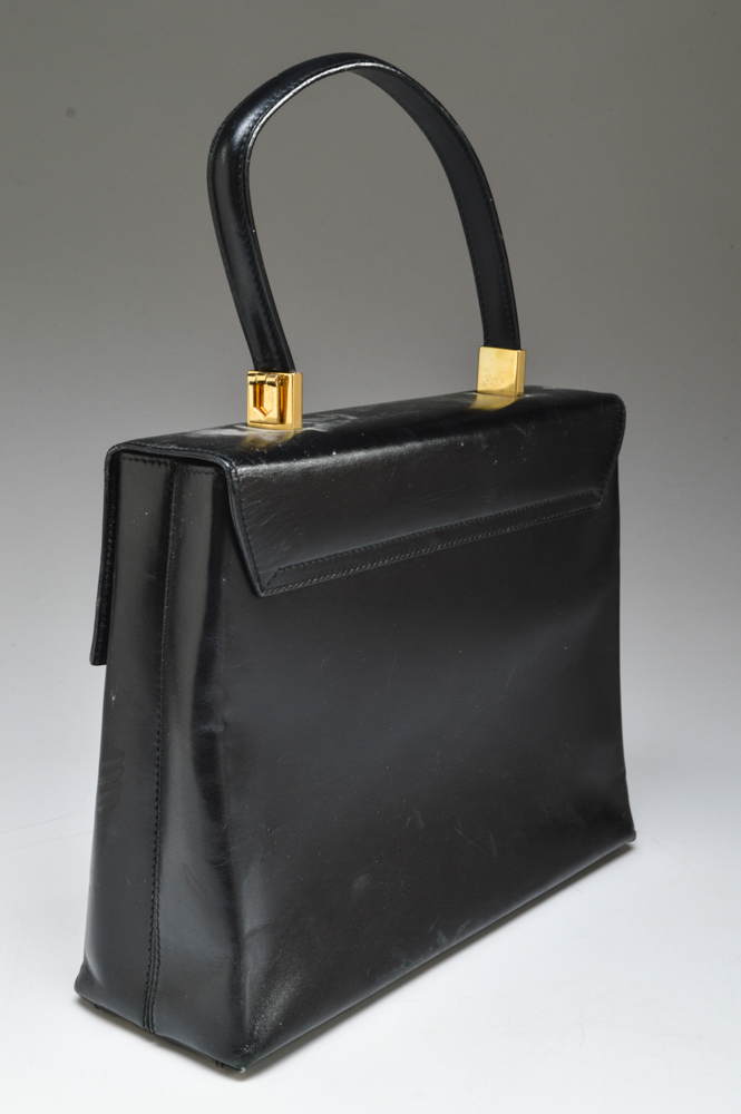 Salvatore Ferragamo Black Leather Handbag