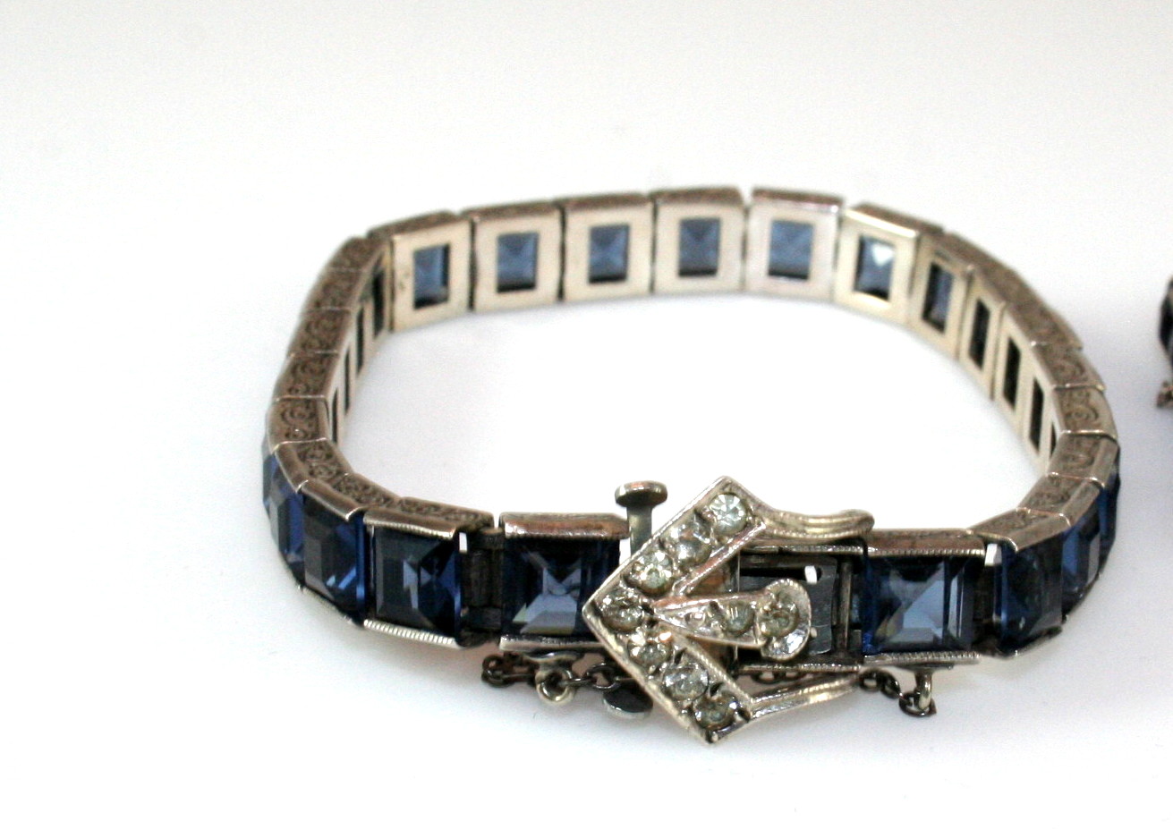 Antique Rhinestone and Faceted Glass Bracelets