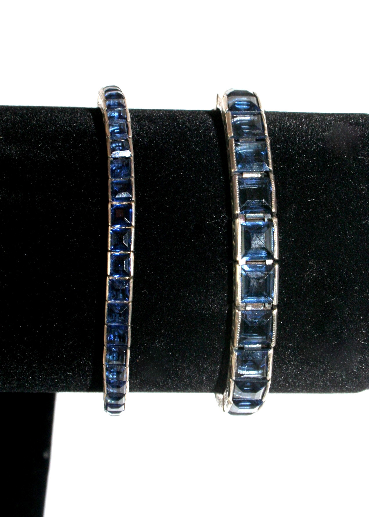 Antique Rhinestone and Faceted Glass Bracelets